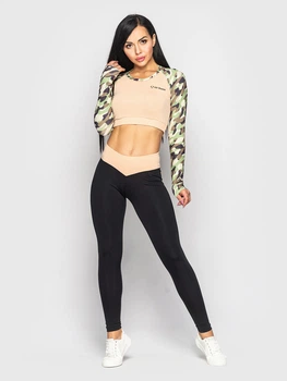 Спортивний комплект жіночий (рашгард і лосини) Go Fitness 90010 розмір XL-XXL