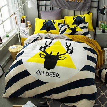 Плюшева постільна білизна мікрофібра Homitex Євро розмір On deer