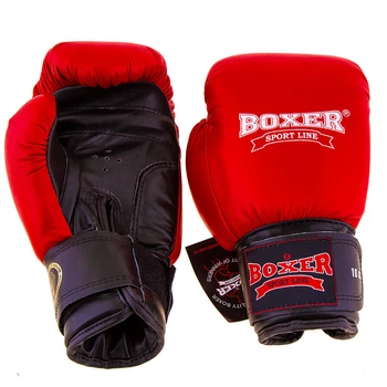 Боксерские перчатки Boxer Profi ФБУ 10oz красные
