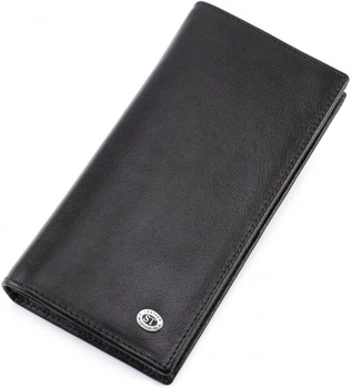 Чоловічий гаманець шкіряний ST Leather (ST152) 98376 Чорний