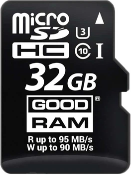 Карта памяти Goodram microSDHC/SDXC class 10 UHS-1 U3 SD adapter R95/W90MB/s 32Gb