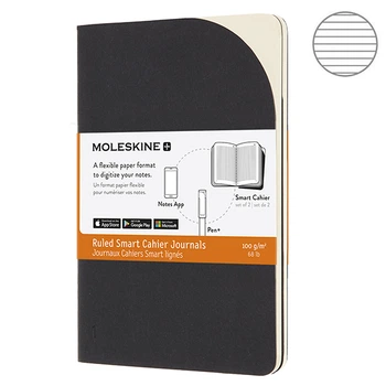 2 блокноти Moleskine Paper Tablet Cahier маленьких чорних 8053853605702