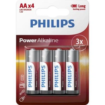 Батарейка Philips AA LR6 Power Alkaline 4 шт для устройств