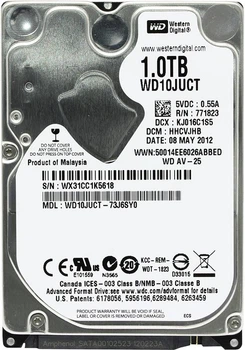 Накопитель HDD 2.5" SATA 1.0TB WD AV-25 16MB 5400rpm (WD10JUCT) Ref