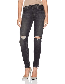 Рвані скинни джинси Levis 711 – Bandit Black W27 L30 Сірі (188810218)
