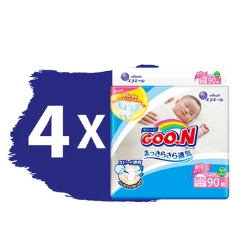 Подгузники goo.n для новорожденных до 5 кг (размер SS, на липучках, унисекс, 360 шт)