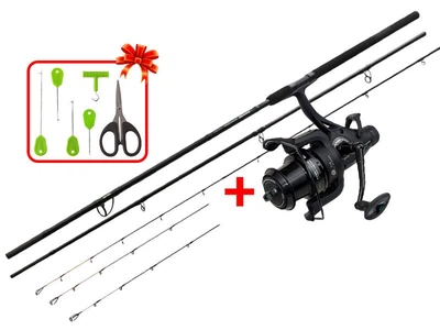 Фидерный набор: Фидер Carp Pro Black Pool 3.9m / 4.2m 140-160g + Катушка Carp Pro Blackpool 7000 с бейтран