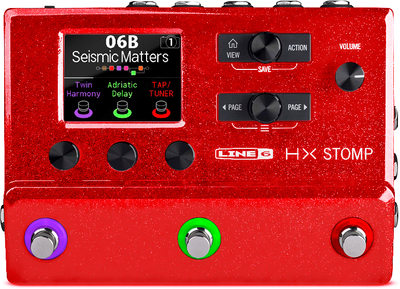 Процессор для электро и бас-гитар Line 6 HX Stomp Limited Edition Red