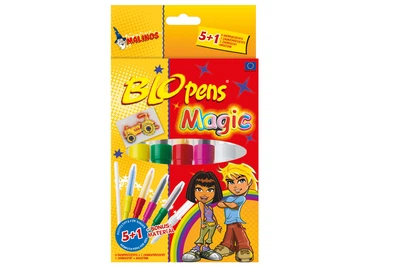 Фломастеры-аэрографы волшебные MALINOS BLOpens Magic 5 (4+1+1) шт