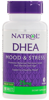 DHEA 25 мг натуральная добавка Natrol 180 таблеток (047469161156)