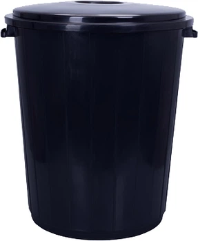 Відро з кришкою Violet House Батал 50 л 50х43х43 см Black (0133 Батал BLACK з/кр. 50 л)