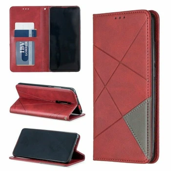 Чехол-книжка с кармашками UniCase Geometric Pattern для Xiaomi Mi 9T / Mi 9T Pro / Redmi K20 / Redmi K20 Pro - Red