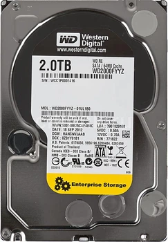 HDD 3.5" SATA 2.0TB WD Re 7200rpm 64MB (WD2000FYYZ) Ref