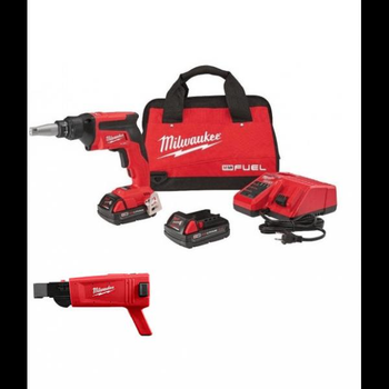 Аккумуляторный шуруповерт по гипсокартону Milwaukee M18 FUEL (2866-22CT) + ленточная насадка (49-20-001)