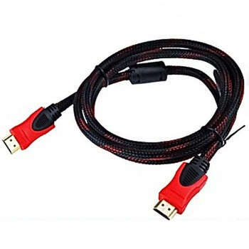 Кабель Kronos HDMI-HDMI 3 метра V1.4 19P M/M с ферритовыми фильтрами в нейлоновой оплетке Red