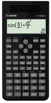 Калькулятор Canon F-718SGA Black (4299B010); настольный, 18-разрядный, литиевая + солнечная батарея (двойное), 168 x 80 x 14.5 мм