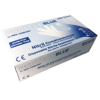 Перчатки нитриловые PROTECT Ampri 100 шт синие