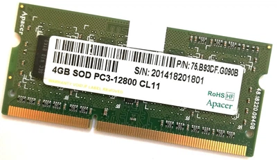 Оперативная память для ноутбука Apacer SODIMM DDR3 4Gb 1600MHz 12800 CL11 (75.B93DF.G090B) Б/У