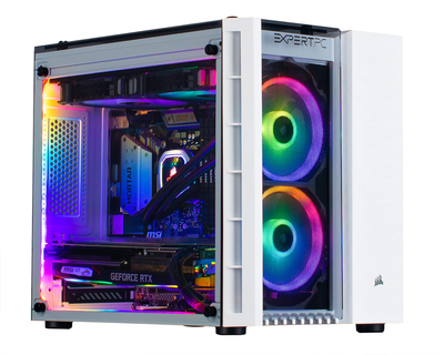 Персональный компьютер Expert PC Ultimate (I9900K.32.H2S5.2070.582W); Intel Core i9-9900K (3.6 - 5.0 ГГц) / ОЗУ 32 ГБ / HDD 2 ТБ + SSD 500 ГБ / NVIDIA GeForce RTX 2070 8 ГБ / без ОП / LAN / Windows 10 Home / белый