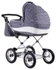 Коляска 2 в 1 класична Roan Emma (12"sery) E71 чорний (візерунок) - біла шкіра - зображення 3