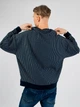 Темно-синій вільний світшот з тонкими білими смужками ASOS ASJ280820-24 S (83665S) Синій - зображення 3