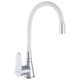 Смеситель для кухни Zerix SOP7 146 с белым гибким изливом (ZX2660) - изображение 1