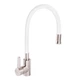Смеситель для кухни Zerix LR74004-3 с белым гибким изливом (LL1203) - изображение 1