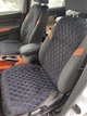 Комплект накидок AMI.AUTO з Еко-Замші ПРЕМІУМ на сидіння Audi A2 8Z 1999-2005 чорні з синім рядком - зображення 1