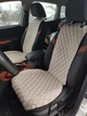 Комплект накидок AMI.AUTO з Еко-Замші ПРЕМІУМ на сидіння Audi A2 8Z 1999-2005 чорні з синім рядком - зображення 7