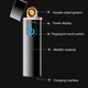 Электронная USB зажигалка на аккумуляторе сенсорный прикуриватель индикатором заряда Черная (as-1200) - изображение 3