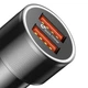 Автомобільний зарядний пристрій Baseus Small Screw Dual-USB Quick Charge Car Charger 36W Швидка зарядка QC 3.0 Чорний - зображення 3