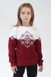 Різдвяний світшот для дівчинки Сніжинка Burgundy 152 UKRS-6615D UkrGlamour - изображение 1