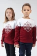 Різдвяний світшот для хлопчика Сніжинка Burgundy 116 UKRS-6615Х UkrGlamour - изображение 5