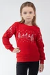 Різдвяний світшот для дівчинки Олені Red 134 UKRS-6612D UkrGlamour - изображение 1