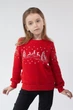 Різдвяний світшот для дівчинки Олені Red 134 UKRS-6612D UkrGlamour - изображение 3