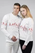 Різдвяний чоловічий світшот з Оленями White XXL UKRS-9917 UkrGlamour - изображение 6