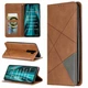 Чехол-книжка с кармашками UniCase Geometric Pattern для Xiaomi Redmi Note 8 Pro - Coffee - изображение 1
