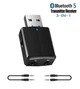 USB Bluetooth приемо-передатчик v5.0 HQ-Tech ZF-169 Plus, USB power, A2DP+AVRCP, DC3.5, LED, box - изображение 1