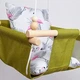 Тканинні підвісні гойдалки Infancy Фламінго Зелені - зображення 4