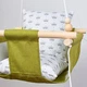 Тканевые подвесные качели Infancy Короны Зеленые - изображение 3