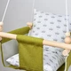 Тканевые подвесные качели Infancy Короны Зеленые - изображение 4