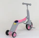 Дитячий Самокат Беговел Велосипед трансформер 3 в 1 Best Scooter JT 90601 Світло, 8 мелодій, колеса PU Сіро-Рожевий (90601) - зображення 2