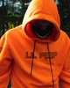 Теплое худи унисекс Lil Peep Show оранжевое L - изображение 4