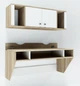 Стіл комп'ютерний навісний з ЛДСП Comfy Home AirTable - II Kit SW Zeus сонома/білий - зображення 1
