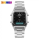Мужские часы Skmei Tango 1220 Серебристые с черним циферблатом - изображение 3
