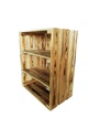 Ящик дерев'яний обпалений для зберігання з 2 полицями ECO WoodBox (ДхШхВ:50*40*24см) - зображення 1