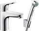 Смеситель для раковины HANSGROHE Focus 100 31927000 с гигиеническим душем , донный клапан Push-Open - изображение 1
