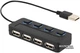 Хаб USB 2.0 4-х портовий Lapara LA-SLED4 Black (LA-SLED4 Black) - зображення 1