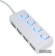 Хаб USB 2.0 4-х портовий Lapara LA-SLED4 White (LA-SLED4 White) - зображення 1