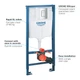 Инсталляция GROHE Rapid SL 38772001 + кнопка смыва Skate Cosmopolitan 38732000 - изображение 3